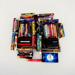 SOLD - Assorted DVD Blu-rays VHS CD Collection 60 +